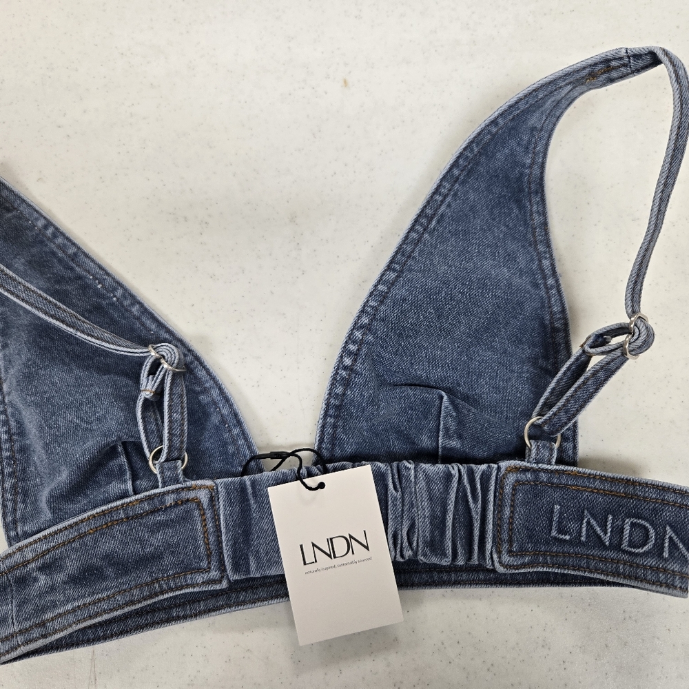 Denim Blue Crop Top - Picture 2 of 2